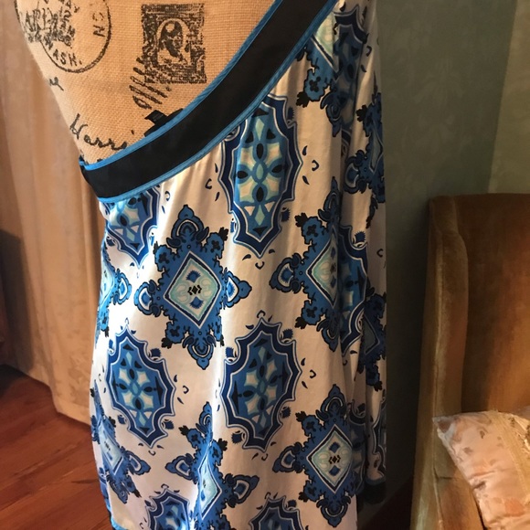 Bebe one shoulder silk top - Picture 2 of 6